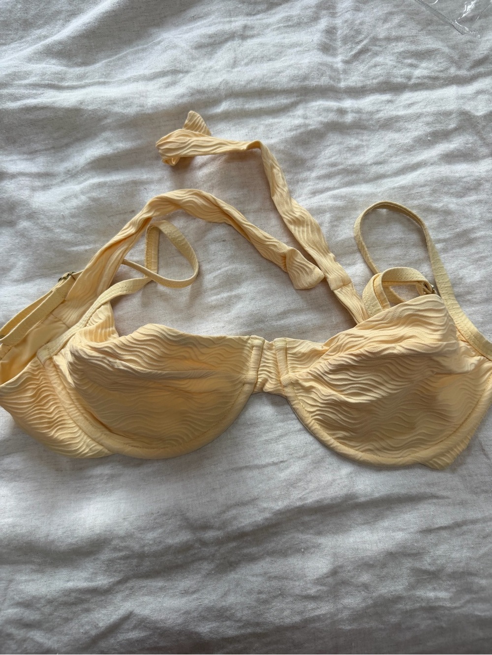 Monday swimwear soft yellow bikini top